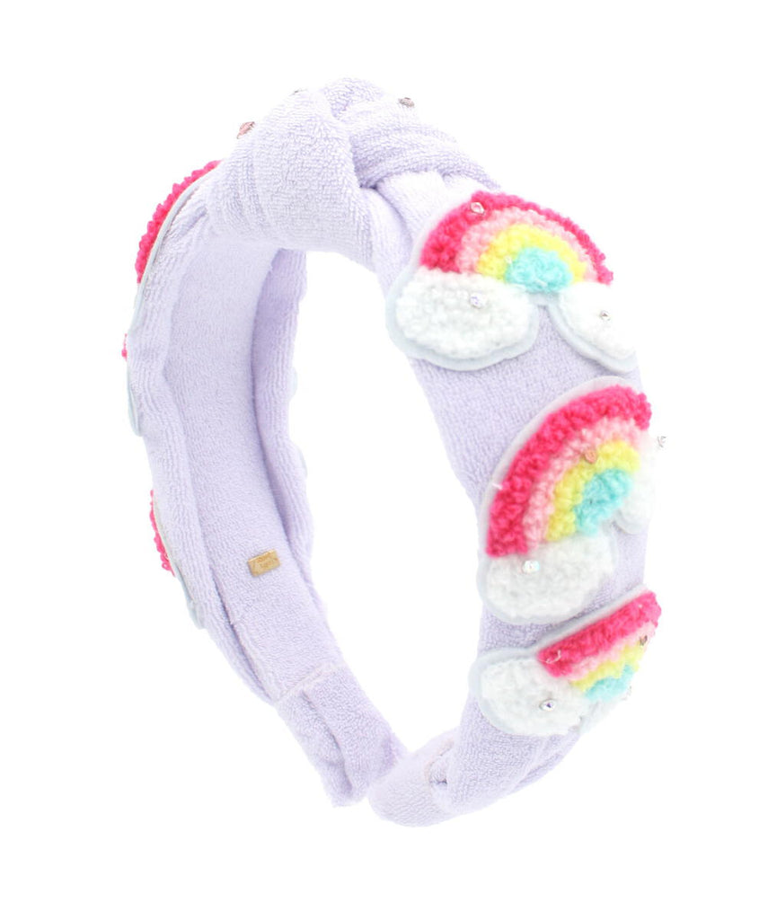 Crystallized Patch Terry Rainbow Headband