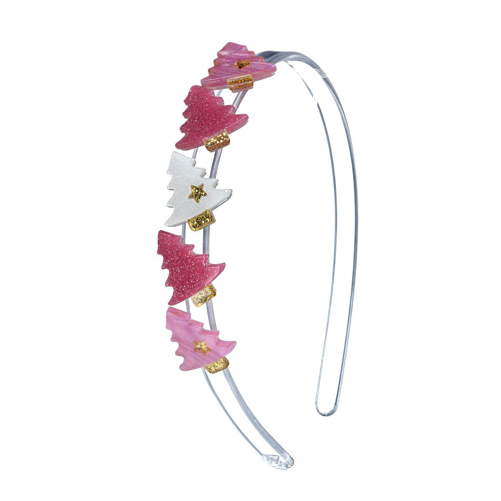 Tree Glitter Pink/White Headband