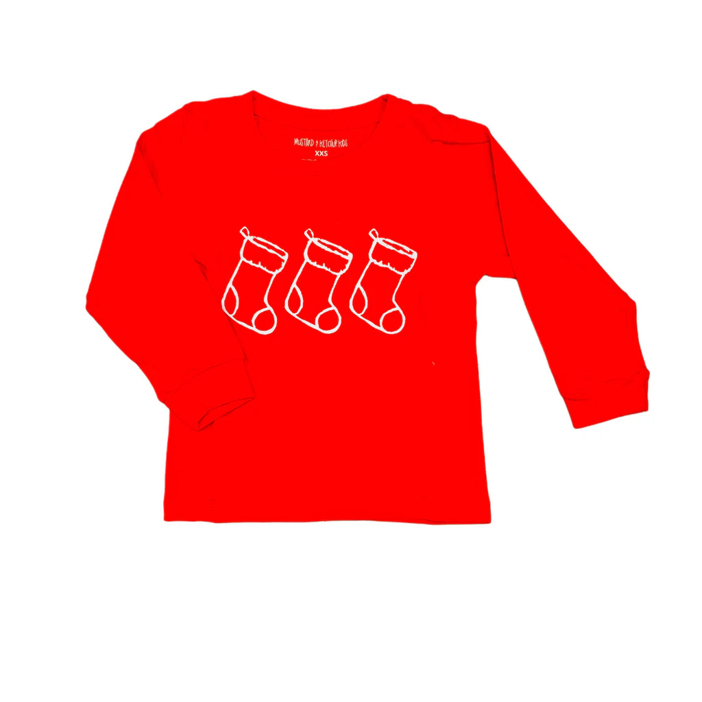 LS Red Stocking Trio T-Shirt