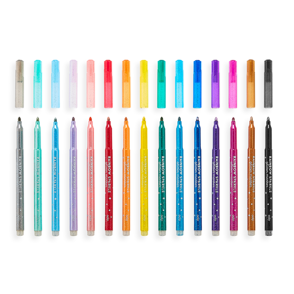 Rainbow Sparkle Glitter Markers