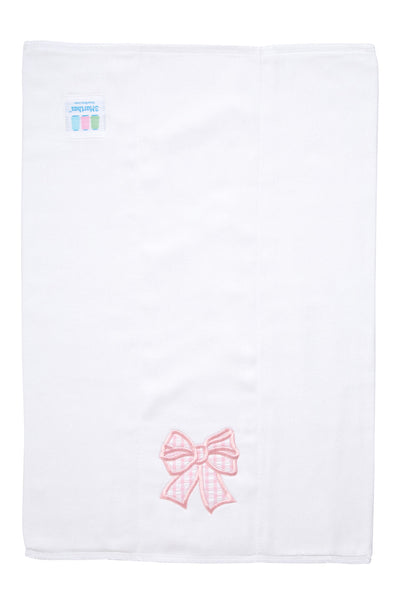 Bow Applique Burp Cloth