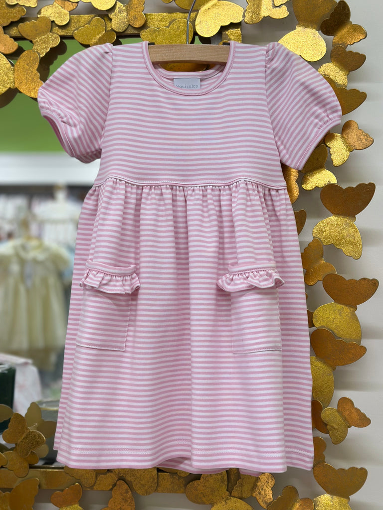 Popover Dress - Pink Stripe