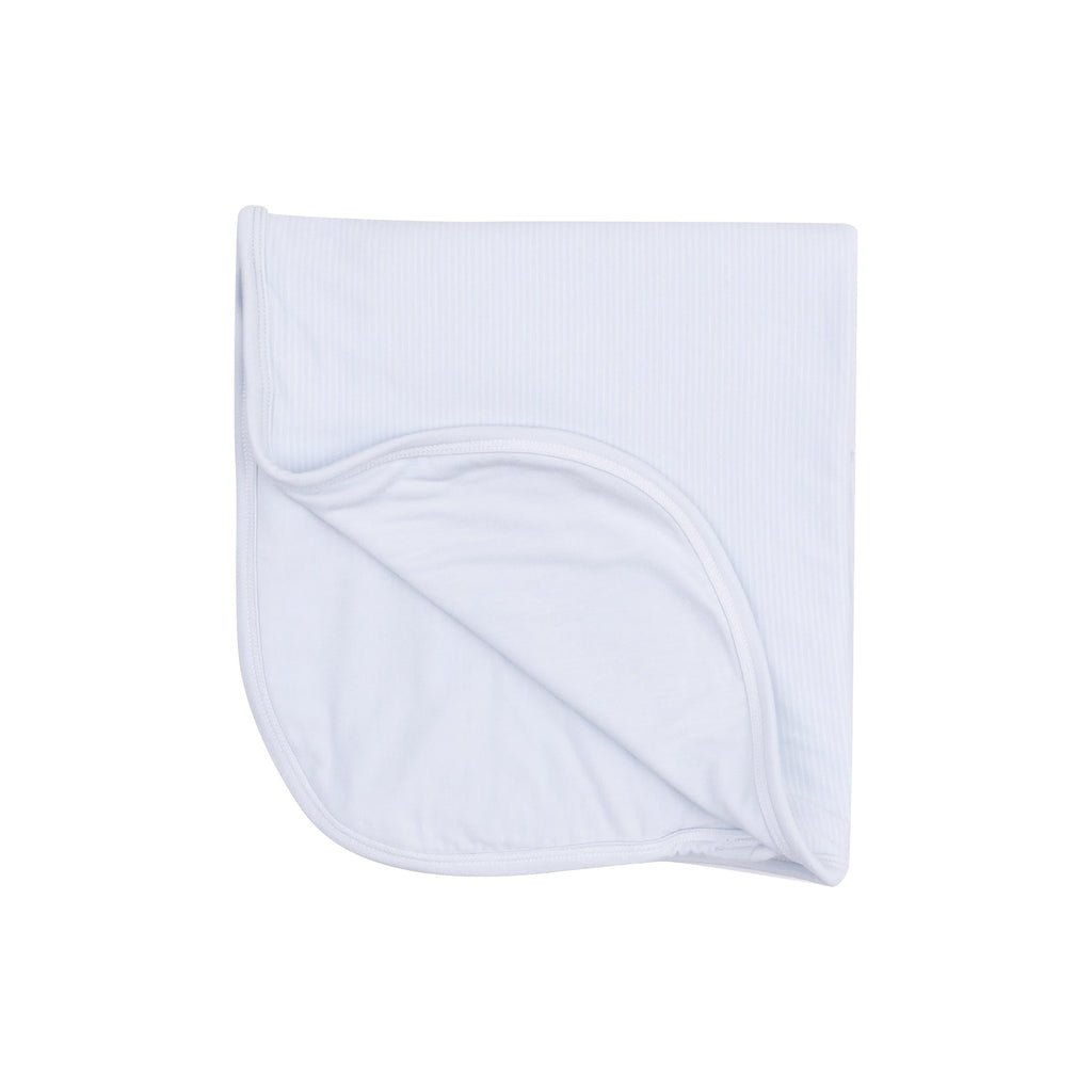 2 Ply Blanket with Binding - Stripe Classic Blue - 35X26