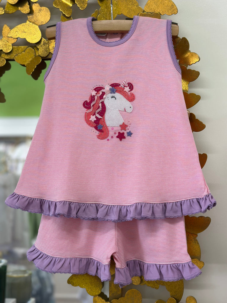 Sleeveless Unicorn Short Set