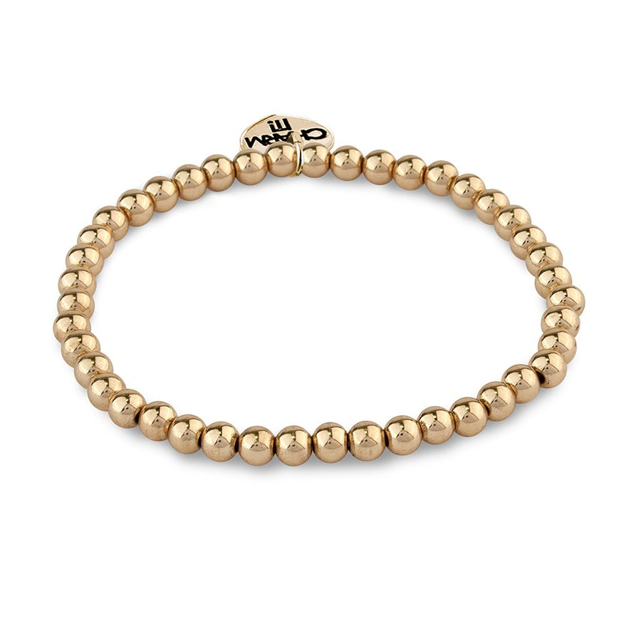 Charm it! Gold Stretch Bead Bracelet