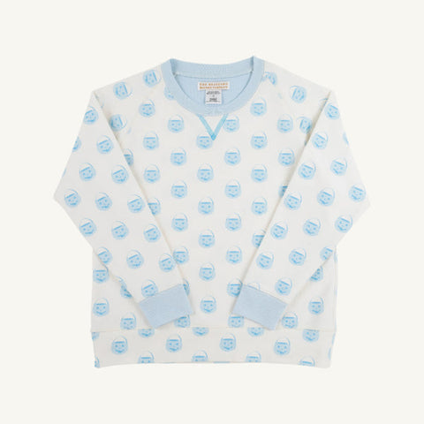 Cassidy Comfy Crewneck - Vintage Prep Pumpkin Pails
