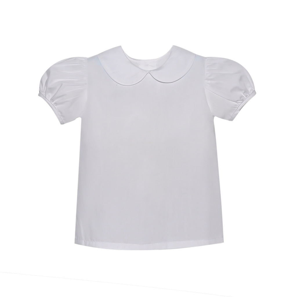 White Piped Blouse
