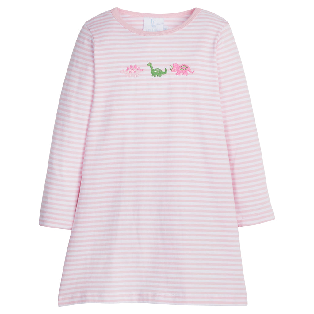 Embroidered T-Shirt Dress - Dinosaur