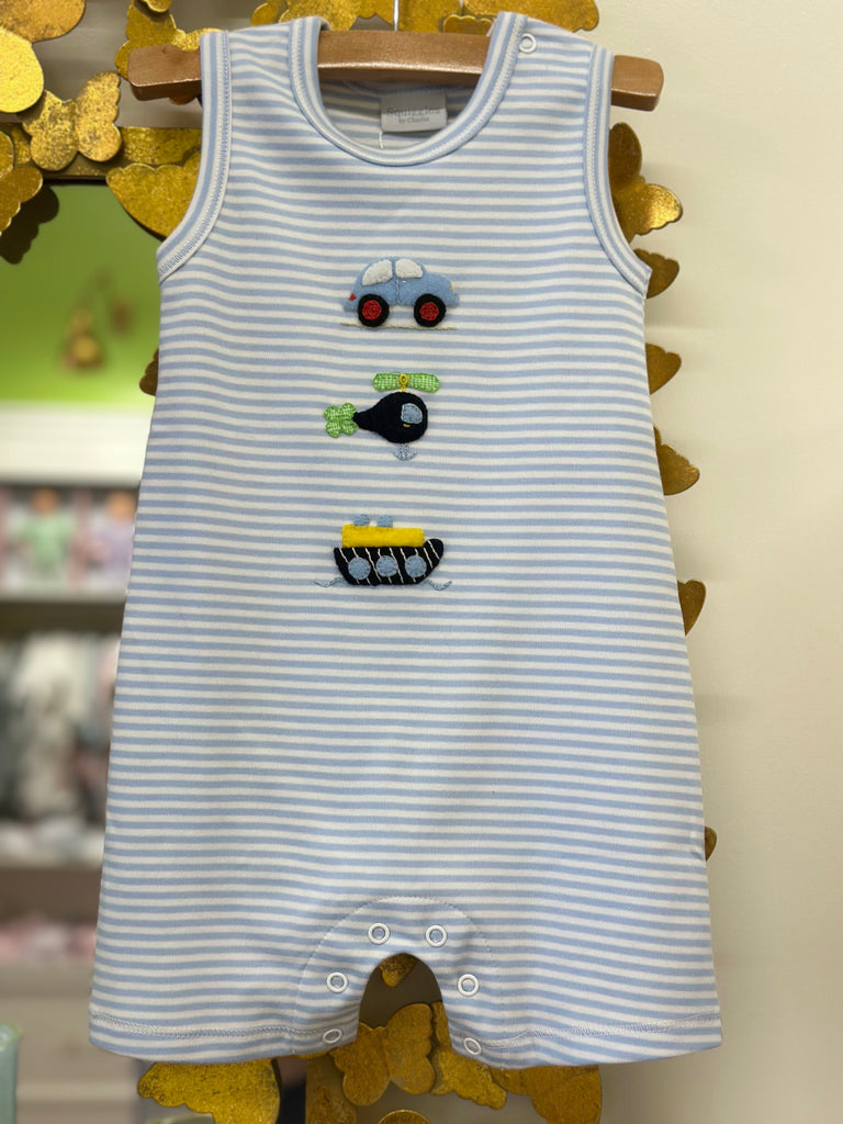 Beep, Whirl, Toot Sleeveless Romper