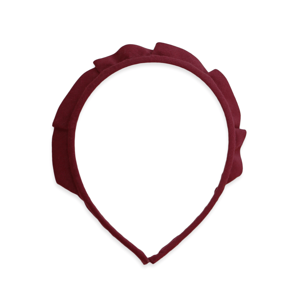 Solid Crown with Headband - burgundy