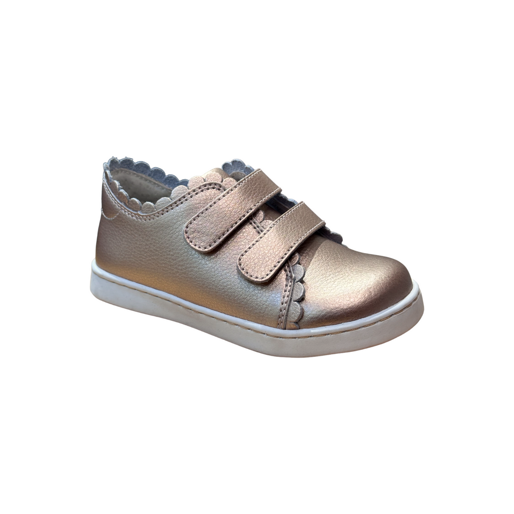 Caroline Scalloped Sneaker - Rose Gold
