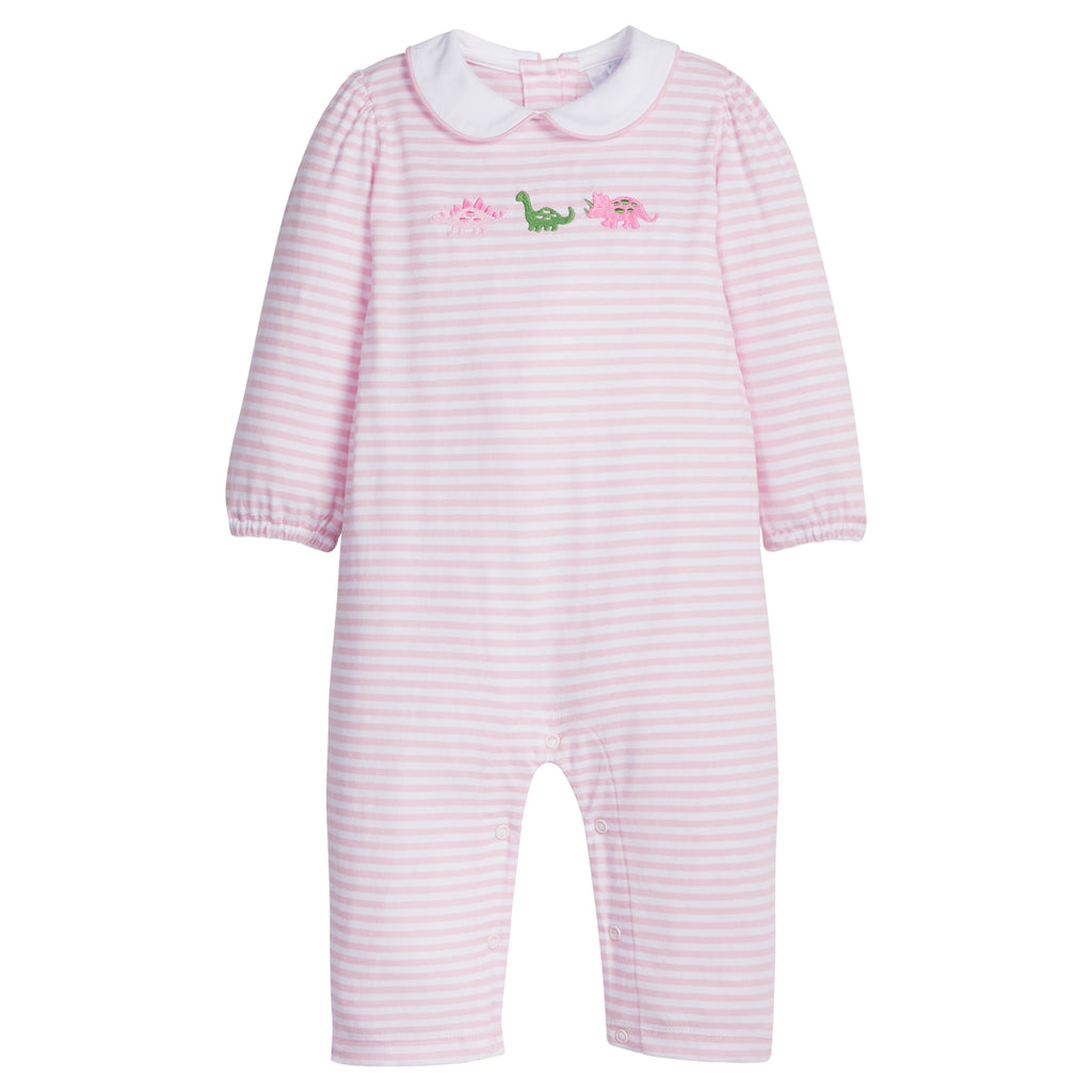 Peter Pan Embroidered Romper - Dinosaur