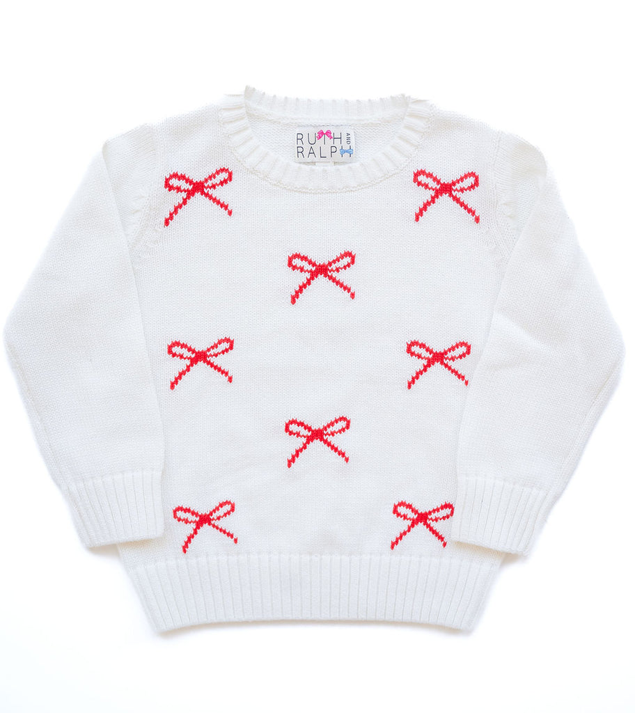 Red & White Bows Sweater