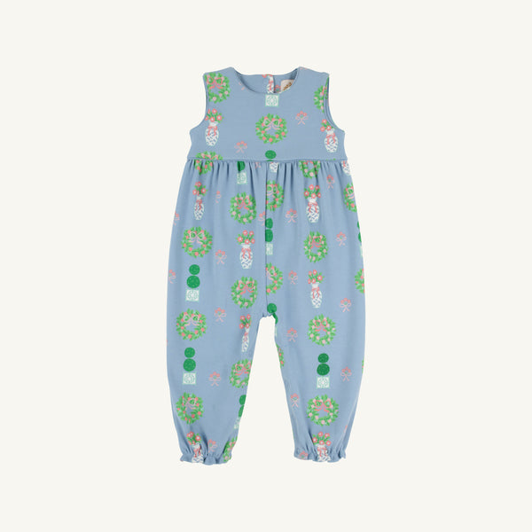 Sleeveless Rebecca Romper - Topiaries and Tangerines