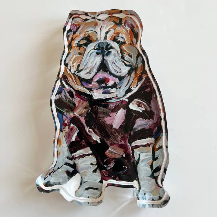 Acrylic Blocks: Bulldogs Maroon Shirt