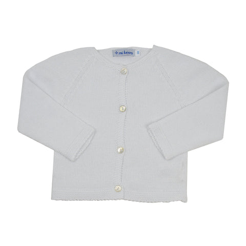 4 Button Cardigan - White