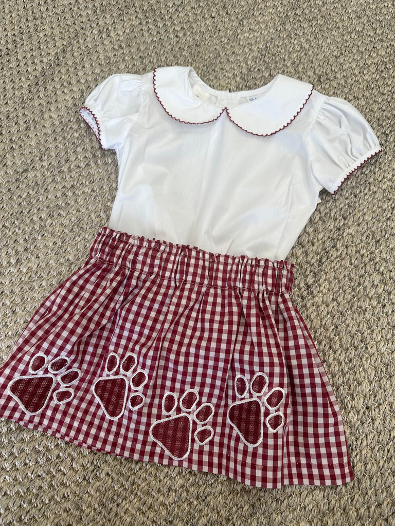 Mississippi State Paw Print Skirt Set