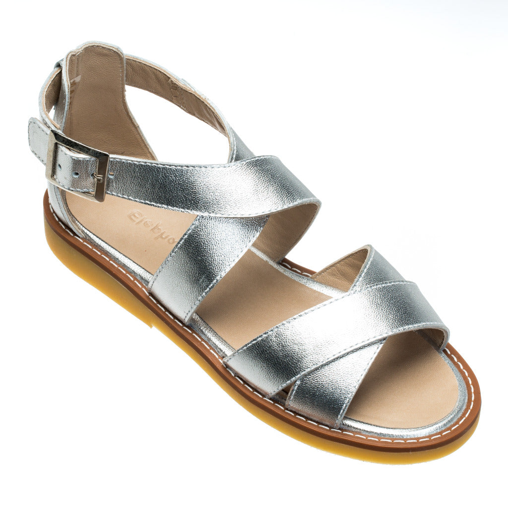 Cecil Crossed Sandal - Silver