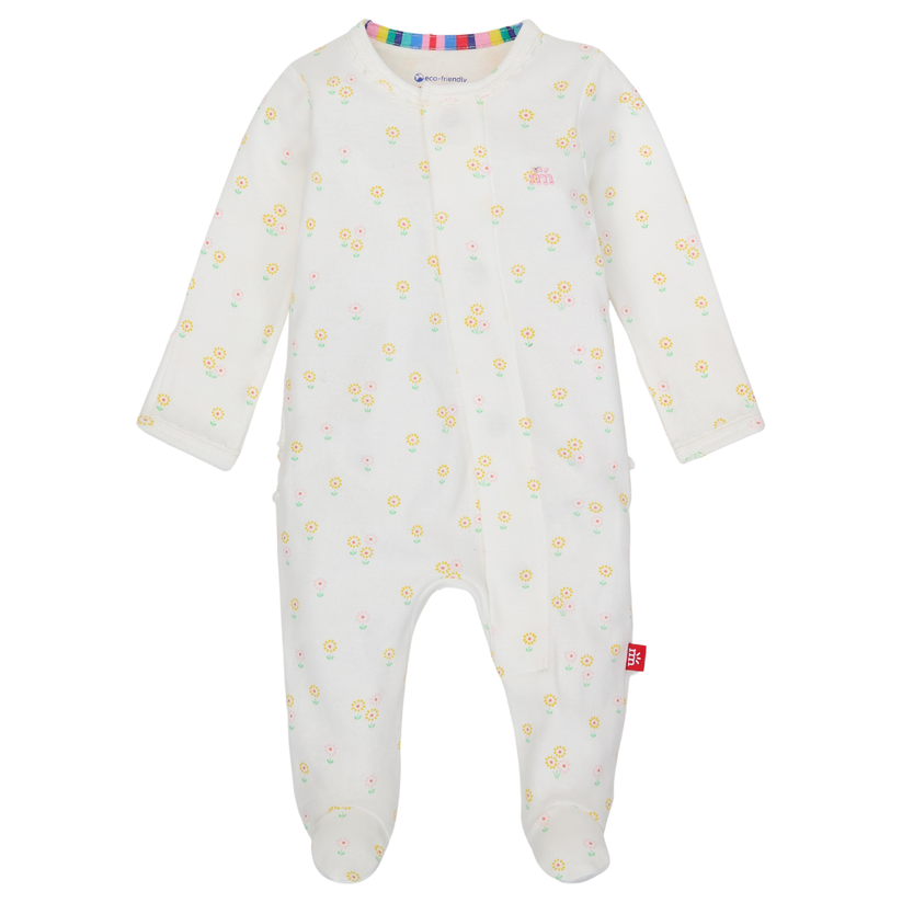 Evangeline Organic Cotton Ruffled Footie