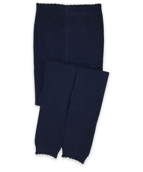 Scalloped Footless Tights