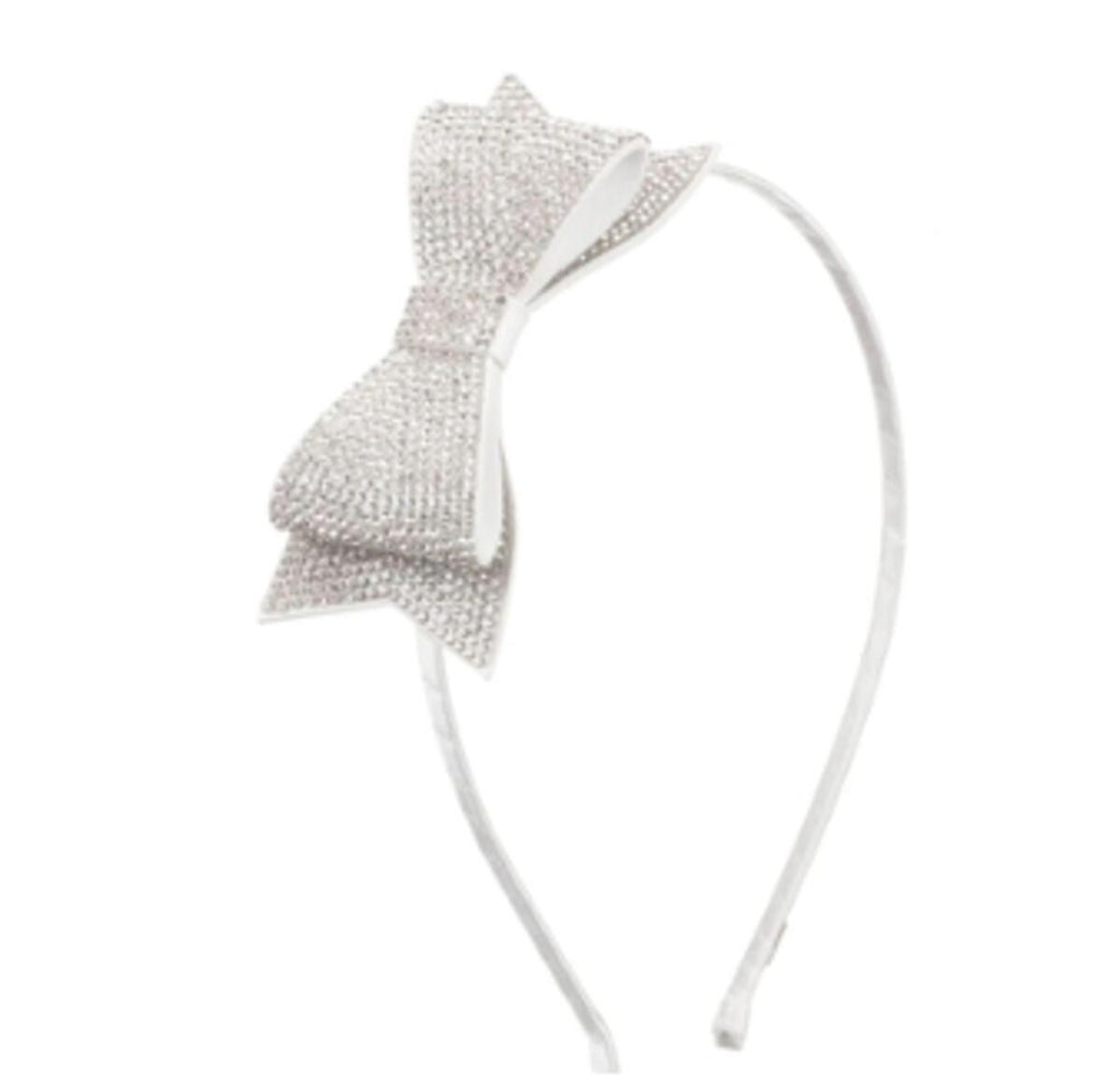 Double Crystal Bow Headband