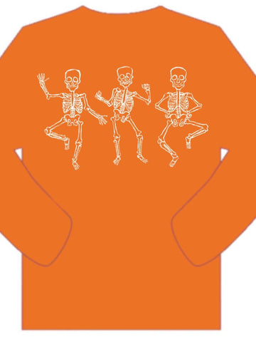 LS Orange Skeleton T-Shirt