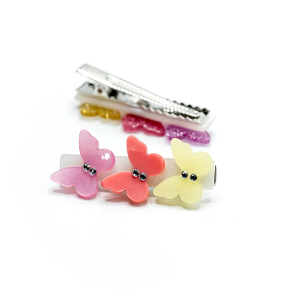 Butterflies Spring Colors Hair Clips