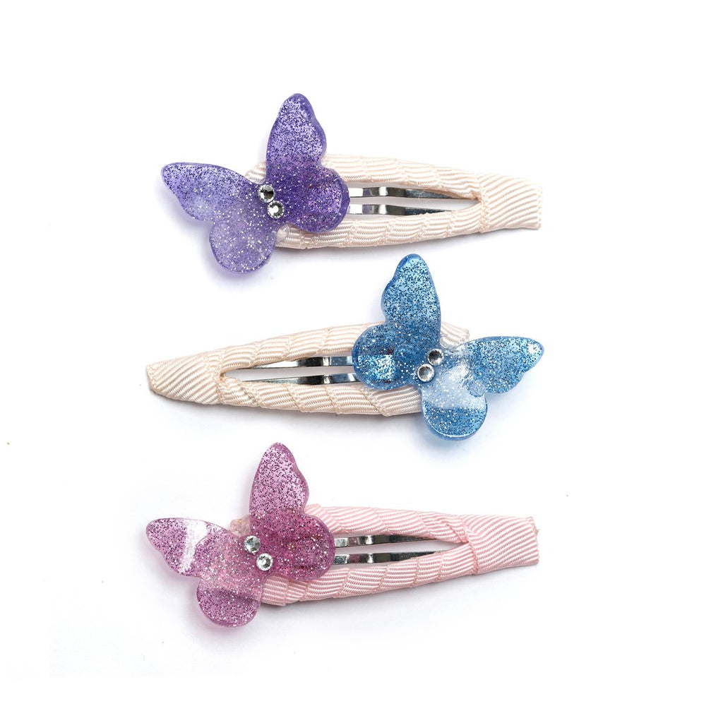 Butterflies Glitter Snap Clips