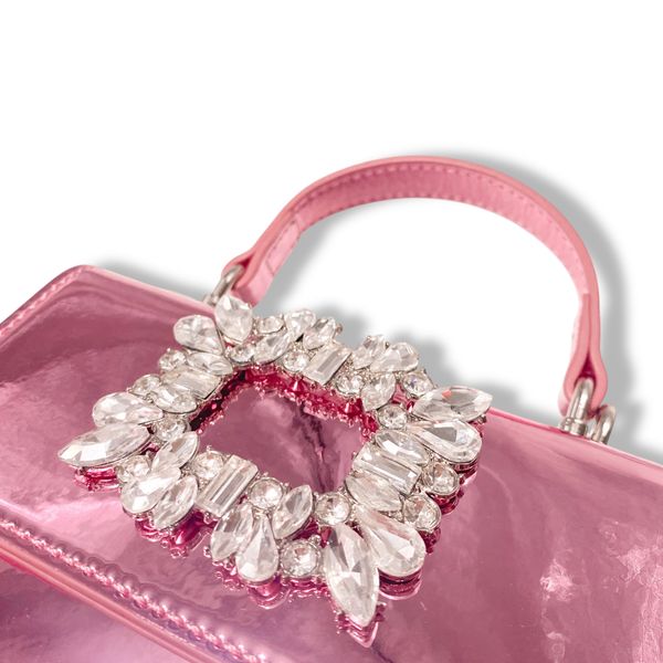 Rhinestone Decor Patent Purse