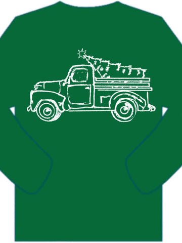 LS Green Truck with Tree T-Shirt