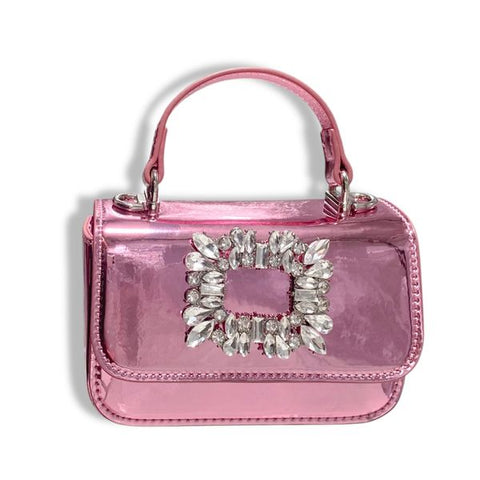 Rhinestone Decor Patent Purse