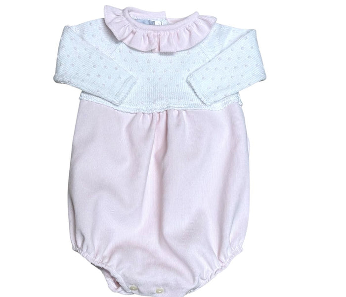 Pink Corduroy Bubble with Bitty Dot