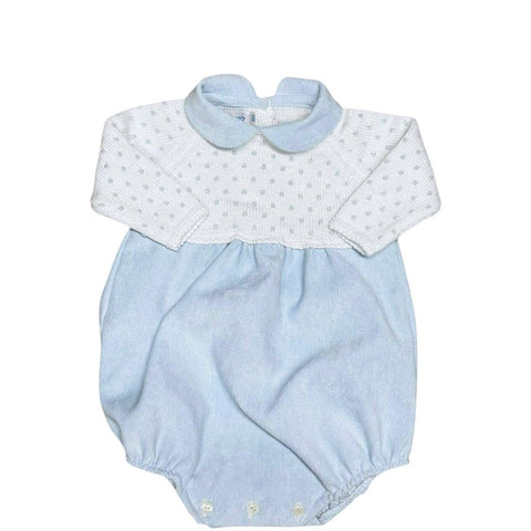 Blue Corduroy Bubble with Bitty Dot
