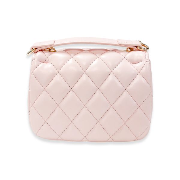 Floral Decor Quilted Purse - Pink