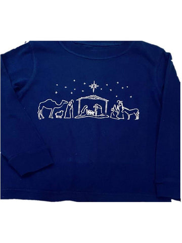 LS Navy Nativity T-Shirt