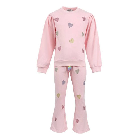 Pink Crystal Hearts Set