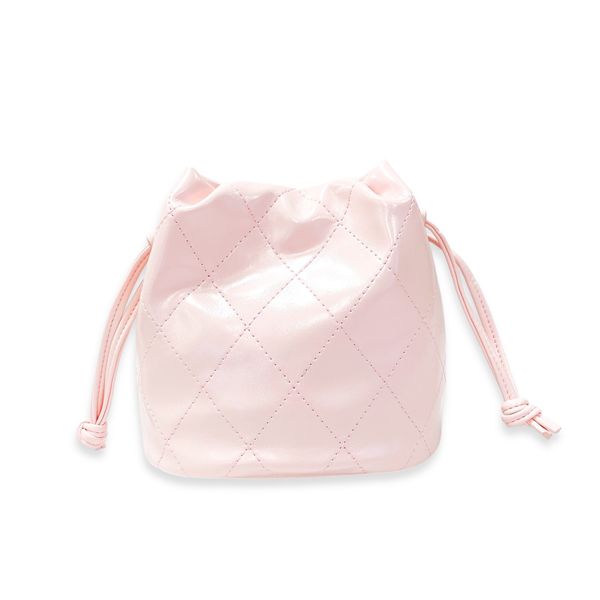 Pearl Handle Quilted Bucket Bag