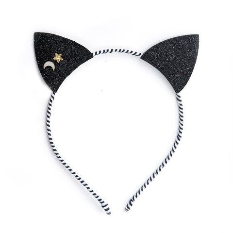 Cat Ears Black Fabric Headband