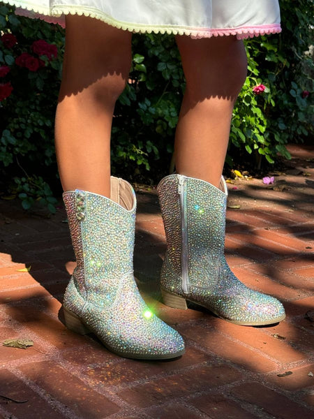 Silver Crystal Cowgirl Boot