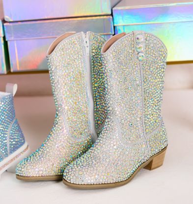 Silver Crystal Cowgirl Boot