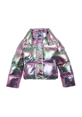 Rainbow Magic Hologram Puffer