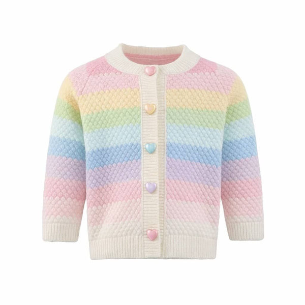 Pastel Rainbow Knit Cardigan