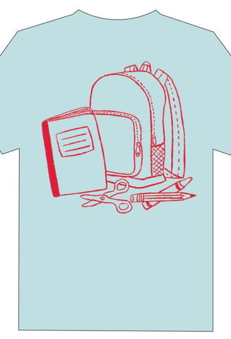 Light Blue Backpack SS T-Shirt