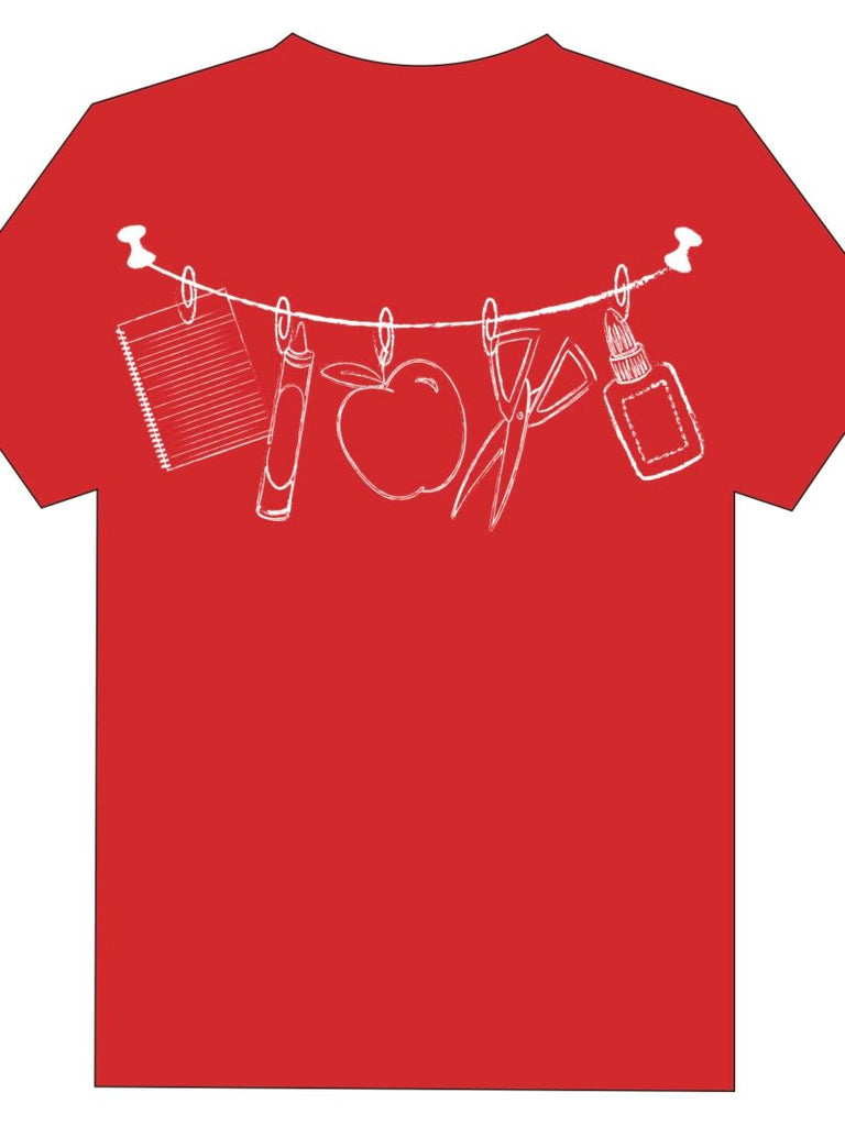 Red School Supplies SS T-Shirt