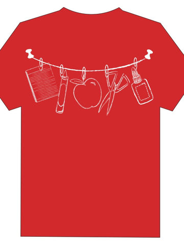 Red School Supplies SS T-Shirt