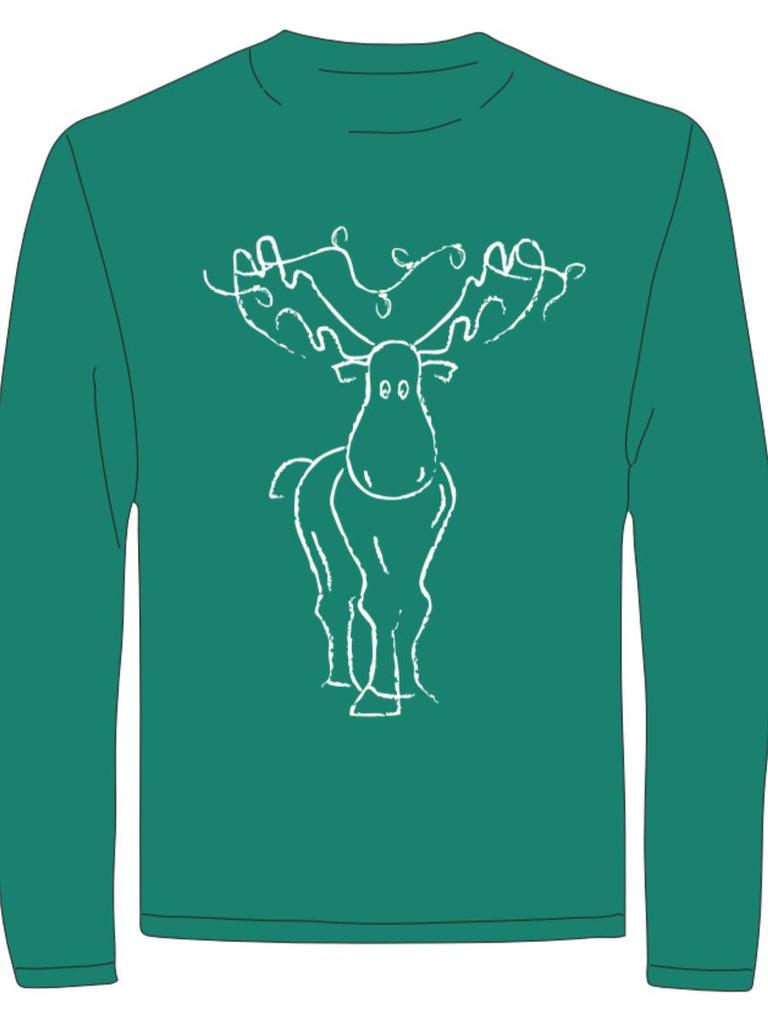 LS Green Moose T-Shirt