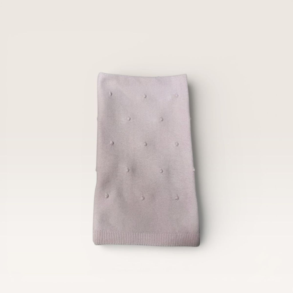 Raised Dot Blanket - Pink, Light Blue, Carmel
