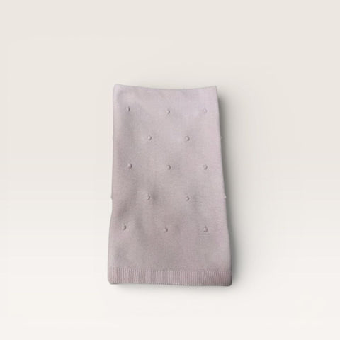 Raised Dot Blanket - Pink, Light Blue, Carmel