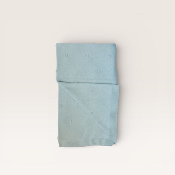 Raised Dot Blanket - Pink, Light Blue, Carmel