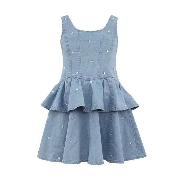 Twinkle Denim Peplum Dress